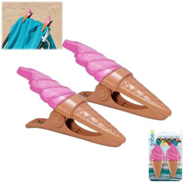 Imagem de Kit 2 Prendedores de Toalha Modelo Sorvete Para Cadeira de Praia - 3101 Tobee