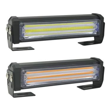 Imagem de VOJKOREL Faixa de luz de aviso de trânsito intermitente de emergência 2 em 1, luz intermitente de aviso de segurança, adequada para caminhões, veículos, canteiros de obras, reboques e picapes