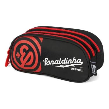 Imagem de Estojo Enaldinho Escolar Youtuber Tripla Divisórias Infantil