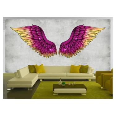 Imagem de Papel De Parede 3D Arte Asas Selfie Insta Cores 3,5M Tra375 - Você Dec