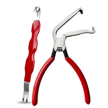 Imagem de Alicate de desconexão elétrica, ferramenta de remoção de separador de conector elétrico, alicate de ferramentas automotivas de 60 graus para plugues estilo aba de pressão, carros, kit de desconexão de