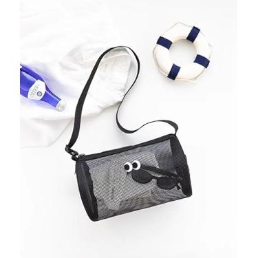 Imagem de Bolsa de natação transversal de malha, bolsa de ombro de grande capacidade para viagens, artigos de higiene pessoal e organizador de cosméticos