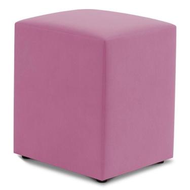 Imagem de Puff Decorativo Sala De Estar Quadrado 36x47cm Suede Rosa - Abmaza