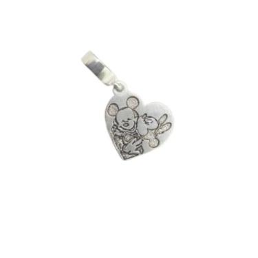 Imagem de Berloque Prata 925 Coração Mickey Minnie Para Pulseira - Princesa Das 