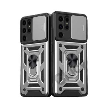 Imagem de Capa Protetora Militar Com Lente Deslizante Para Câmera Samsung Galaxy