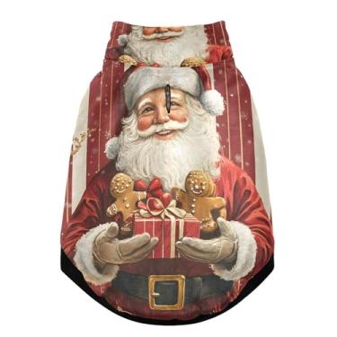 Imagem de SEHANY Casaco de Natal para cães pequenos, super quente à prova de vento, jaqueta de inverno macia e aconchegante para animais de estimação para clima frio na neve com coleira para animais de