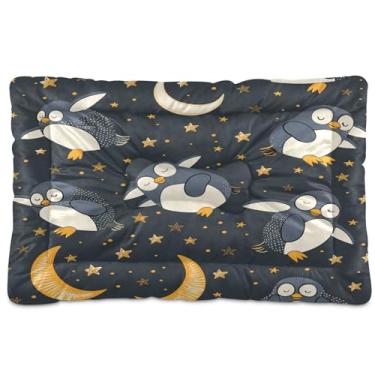 Imagem de SEHANY Cama de pinguins fofos para cães e gatos com fundo antiderrapante, caixa de canil, colchão macio para animais de estimação, lavável para cães pequenos, médios e grandes, gatos, 45,7 x 61 cm