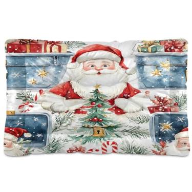 Imagem de SEHANY Cama de Natal para cães e gatos com fundo antiderrapante, cama de canil, colchão macio para animais de estimação, lavável para cães pequenos, médios e grandes, gatos, 45,7 x 61 cm