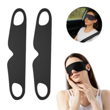 Imagem de Máscara De Dormir Suave Respirável Leve Para Avião E Quarto 2 Unidades