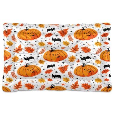 Imagem de SEHANY Cama de Halloween Pumpkins para cães e gatos com fundo antiderrapante, cama de canil, colchão macio para animais de estimação, lavável para cães pequenos, médios e grandes, gatos, 61 x 45 cm