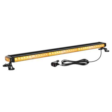 Imagem de Willpower Luz piscante, base magnética, 96 cm, 78 LED, barra de luzes estroboscópicas, 12 V, 24 V, luz de neblina para caminhão off-road e trator 4 x 4
