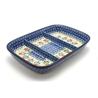 Imagem de Prato de cerâmica polonês - Retangular dividido - Maraschino