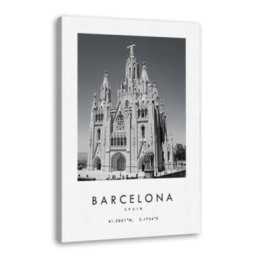 Imagem de Pôster de cidade preto e branco - impressão de viagem Roma Las Vegas Veneza Paris Sydney Amsterdam Amalfi Sanfrancisco Pintura em tela impressões de paisagem da cidade do mundo imagens de parede