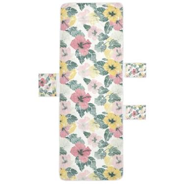 Imagem de STAYTOP Linda capa de toalha de cadeira de lounge, capa macia para espreguiçadeira, capas de cadeira de praia com bolsos para jardim, pátio, pátio, banhos de sol, gramado, 215 x 76 cm