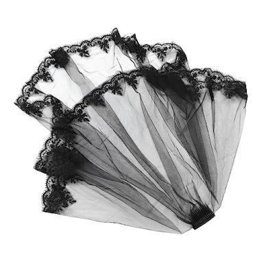 Imagem de YYBOES 1 peça de véu de noiva vestidos de casamento civil para noiva vestidos de casamento curtos para noiva vestido de chá de casamento para noiva véu gótico véu de cabeça para noivas renda véu de