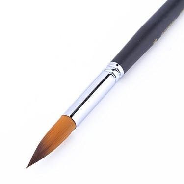 Imagem de Conjunto de pincéis de nylon com ponta pontiaguda, cerdas sintéticas douradas profissionais, cabo de madeira para óleo, acrílico, pintura em aquarela, estudantes de arte,