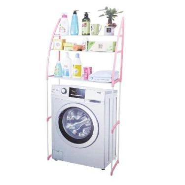 Imagem de Estante rack organizadora portatil multiuso 3 prateleiras rosa para la