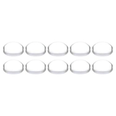 Imagem de Lente convexa plana de 18 mm de altura de 8 mm, 10 peças de lente condensadora convexa ótica LED acrílica para lanterna de LED, lâmpada de cabeça de bicicleta, transparente