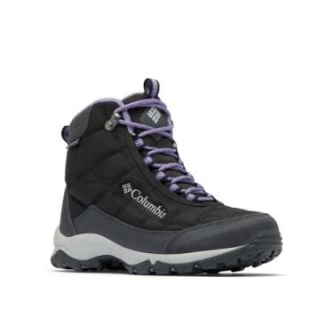 Imagem de Columbia Firecamp Bota feminina para caminhada, Preto/roxo ameixa, 10 Wide