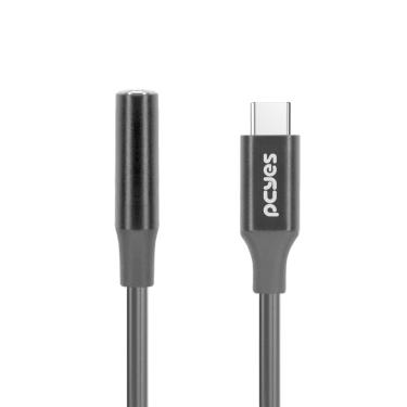 Imagem de Cabo USB-C para P3 Fêmea - Preto - 15CM - P3UCP-15P