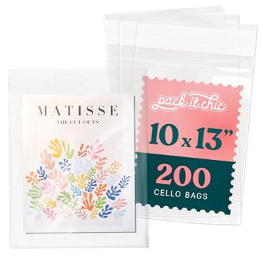 Imagem de Pack It Chic - 25,4 cm x 33 cm (pacote com 200) sacos de violoncelo transparentes resseláveis - serve para impressões de 25 x 33 cm, fotos, documentos - autovedação