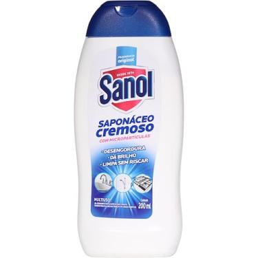 Imagem de Limpador Multiuso Cremoso Clássico - Saponácio, Sanol, 200ml, Azul
