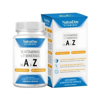 Imagem de Polivitamínico de A a Z 60 Cápsulas Natusday - Auxilia no metabolismo, antioxidante, Ossos e dentes e Visão