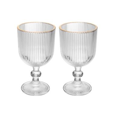 Imagem de WOLFF - Conjunto 2 Taças de Vidro com Fio de Ouro Lines 380ml
