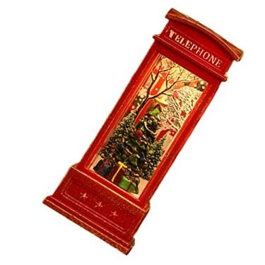 Imagem de HEEPDD Lanterna Globo de Neve, Decoração de Cabine Telefônica de Natal Com Luz Led e Efeito de Queda de Neve, para Festa Em Casa, Bar, Ktv, Decoração de Feriado (Árvore de Natal)