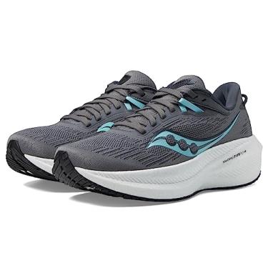 Imagem de Saucony Tênis feminino Triumph 21, Cascalho/preto, 7