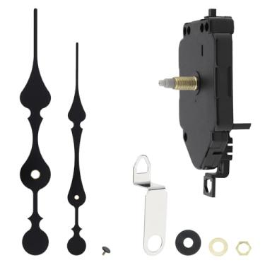 Imagem de MovFlax Kit de movimento de relógio de pêndulo de quartzo com 1 par de ponteiros, 11 mm (7/16 polegadas) comprimento da rosca 18 mm (45/64 polegadas) comprimento do eixo espessura do painel aplicável