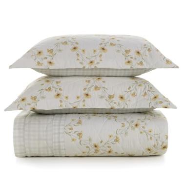 Imagem de Kit Colcha e Jogo de Lençol King, 100% Algodão Egípcio, 10 Peças, Conjunto Completo para Cama (Florata)