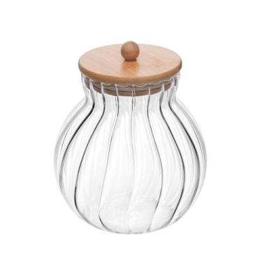Imagem de Porta Mantimentos de Vidro 450 ml com Tampa de Bambu Classic Wolff