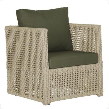 Imagem de 1 Poltrona Madri Alumínio Corda Náutica Estofado 13 Trama Rami