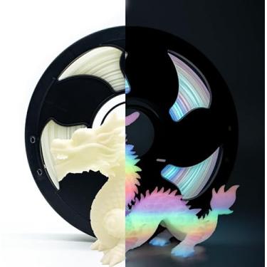 Imagem de Filamento PLA 1,75 mm, filamento de impressora 3D com glitter prateado, impressão 3D cintilante para acabamento exclusivo