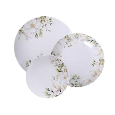 Imagem de Jogo de Pratos Tramontina Magnólia em Porcelana Decorada 12 Peças