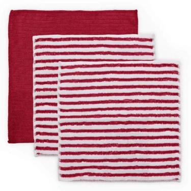 Imagem de Kit Pano Multiuso Buettner Enxuga E Limpa Microfibra 3 Pçs Vermelho