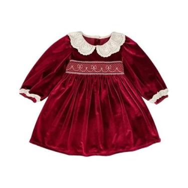 Imagem de Vestido De Princesa De Natal De Manga Longa Para Meninas Bebês Roupas 