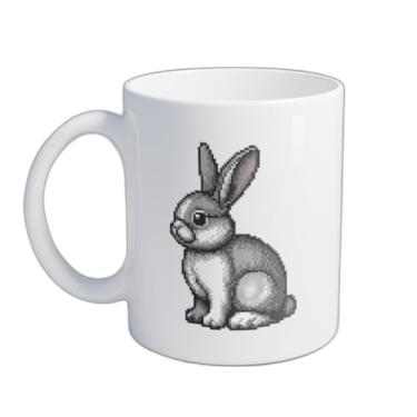 Imagem de Caneca Xícara de Café Porcelana 300ml Com Desenho Animado de Coelho