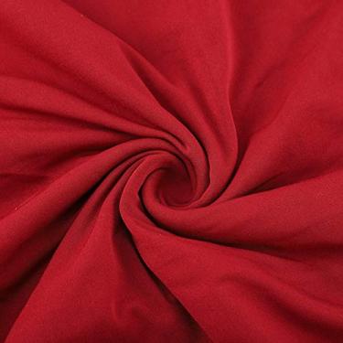 Imagem de Generic Capa de sofá Durável de Poliéster para sofá de Canto Em Formato de L 3 + 2 Lugares Fácil de Limpar para Protetor de Móveis Domésticos (Vinho Tinto)