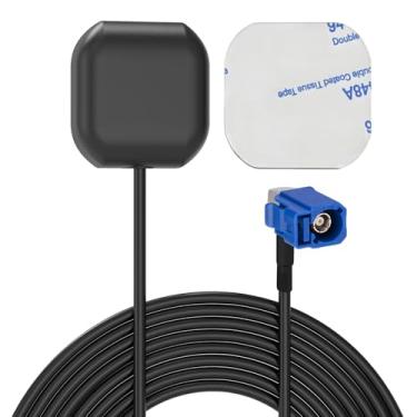 Imagem de SZSAUTO Antena de navegação GPS para veículos Fakra C fêmea ângulo reto à prova d'água antena GPS ativa para carro, caminhão, receptor de navegação GPS, unidade de cabeça de rádio estéreo