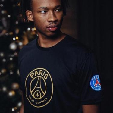 Imagem de Camisa PSG Paris Saint Germain Logo Dourado Masculina-Masculino