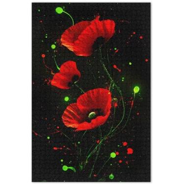 Imagem de Unicórnios roxos personalizados cenário fantástico adultos quebra-cabeça 500 peças cenário floral arte divertida família quebra-cabeça presentes para jogo de elefante branco, 51 x 35 centímetros