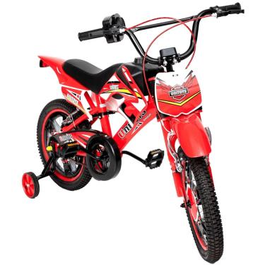 Imagem de Bicicleta Infantil Unitoys Bike Moto Cross Aro 16 Vermelha