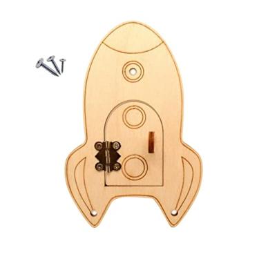 Imagem de Fiocias Painel Sensorial Faça Você Mesmo, Material para Desenvolvimento Da Coordenação, Brinquedo Sensorial para Educação Infantil, Ideal para Presente, Foguete