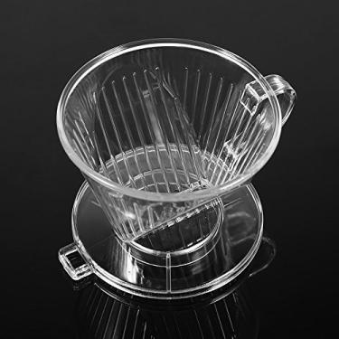 Imagem de GLOGLOW Filtro de café Transparente Reutilizável, Resina de Alta Queima, Resistente Ao Calor, Formato de Cone, Portátil, Seguro para Máquina de Lavar Louça, 115g Nan Suprimentos de café e chá