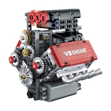 Imagem de Conjunto de Blocos de Montar Motor V8 - Modelo Funcional, Indicado para Crianças a Partir de 14 Anos e Adultos