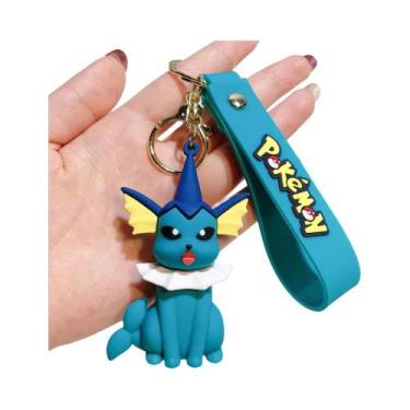 Imagem de Conjunto De Chaveiros Da Família Eevee Pokémon PVC Clip De Pokébola Ad