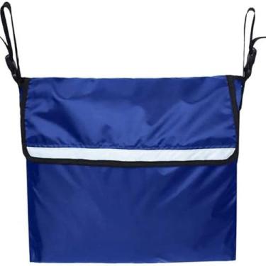Imagem de BAHULA Bolsa de armazenamento de mochila para cadeira de rodas, bolsa de cadeira de rodas para pendurar nas costas, bolsa de transporte de grande capacidade com listras refletivas para andadores