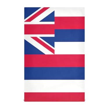 Imagem de Conjunto de toalhas de prato com estampa animal, decoração de cozinha, bandeira do estado do Havaí, toalhas de mão, panos de prato fofos, finos de secagem rápida, 45 x 71 cm, pacote com 4